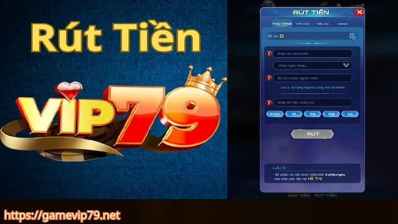 Điều kiện để rút tiền VIP79 thành công