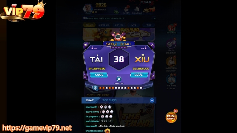 Hướng dẫn cược tài xỉu VIP79 chi tiết
