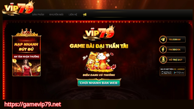 Khám phá sân chơi uy tín VIP79 game bài đại thần tài