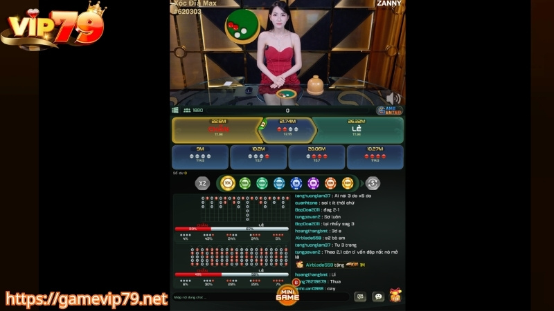 Xóc đĩa livestream cực hấp dẫn tại cổng game VIP79